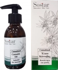 Sostar Sostar Cannabisoil Έλαιο Κάνναβης Κατάλληλο για Μασάζ, 125ml