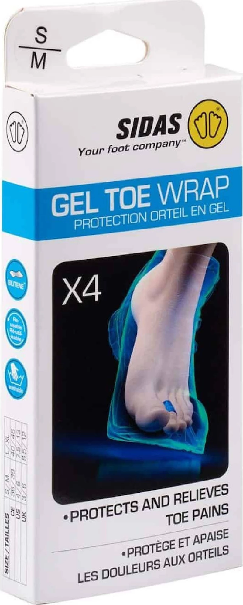 Sidas Gel Toe Wrap 4 τμχ