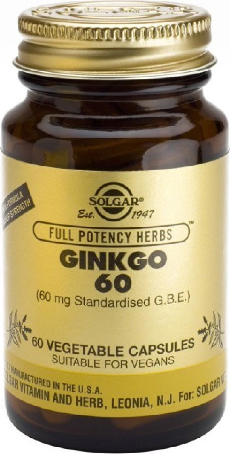 Solgar Ginkgo Biloba 60 φυτικές κάψουλες