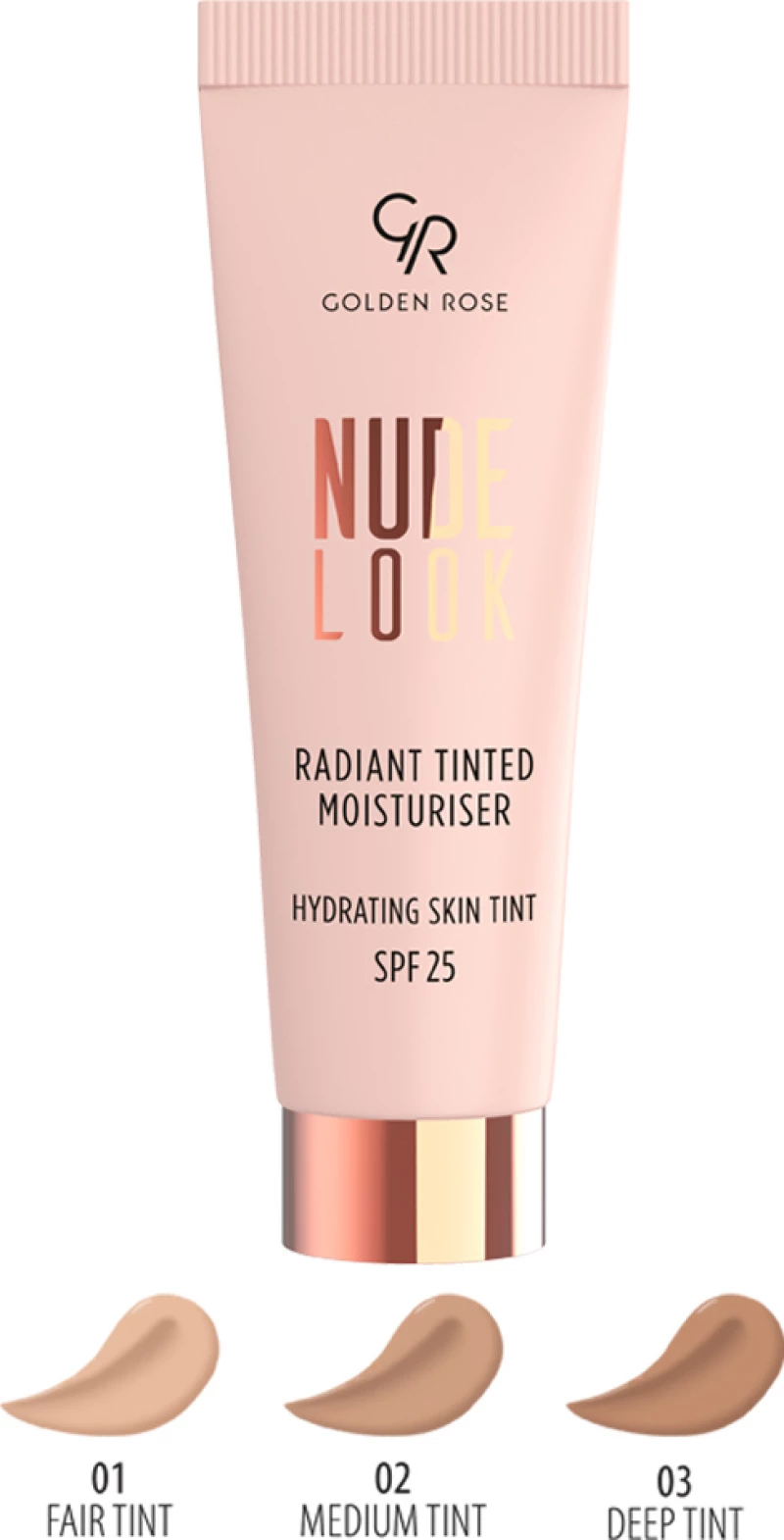 Golden Rose Nude Look Radiant Tinted Moisturiser SPF25 02 Medium Tint 32ml