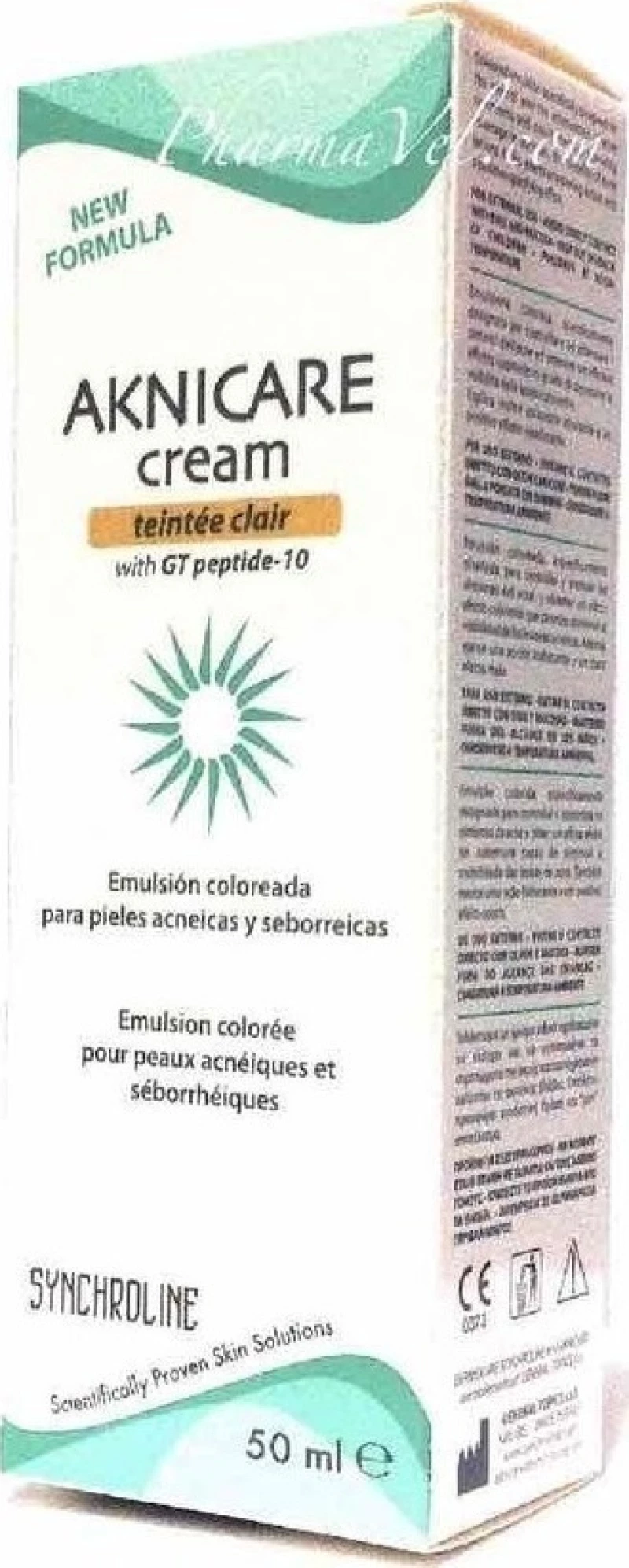 Synchroline Aknicare Cream Teintee Clair 50ml