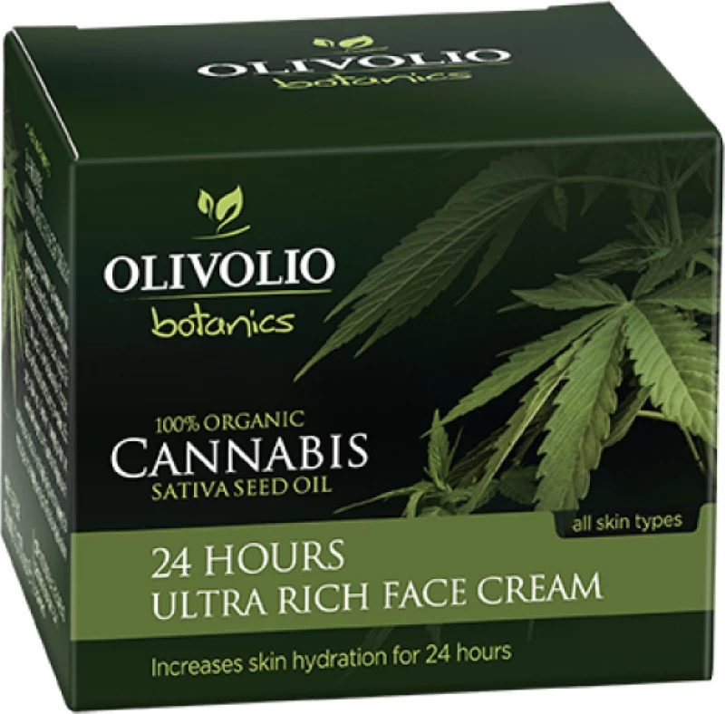 Olivolio Botanics Cannabis Sativa Seed Oil 24 Hours Ultra Rich Face Cream 50ml