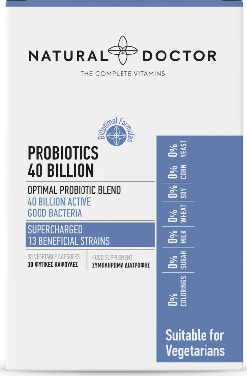 Natural Doctor Probiotics 40 Billion 30 Κάψουλες Unflavoured