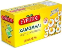 Χαμομήλι Εύριπος 25 φάκελα 0.87oz Φυσικό Χαλαρωτικό Τσάι Άριστης Ποιότητος