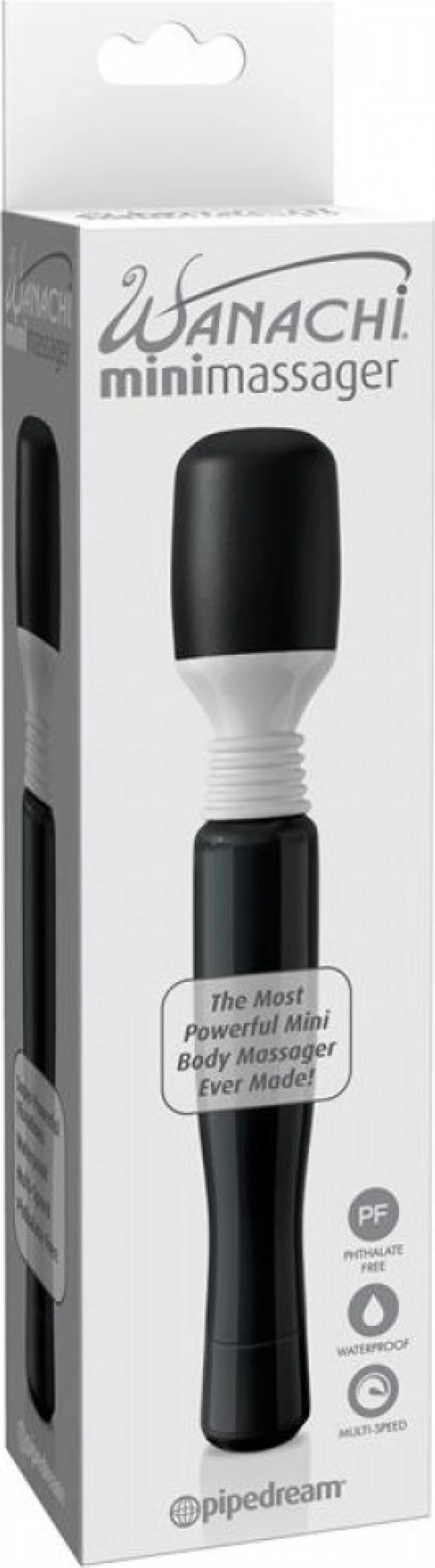Pipedream Mini Wanachi Massager 20cm Black
