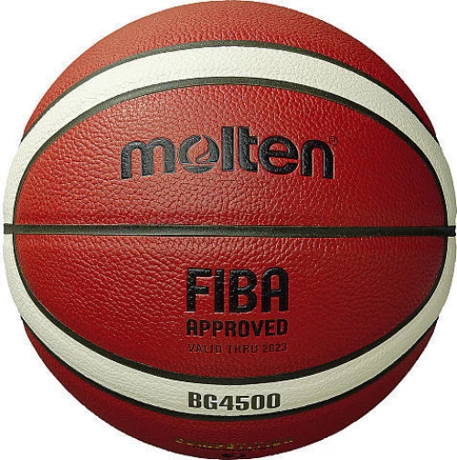 Molten Composite Leather Basketball 7 12 Panels, B7G4500 Orange/Ivory