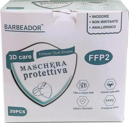 Max Barbeador Max-02 Filtering Half mask FFP2 Λευκό σε Κουτί 20τμχ