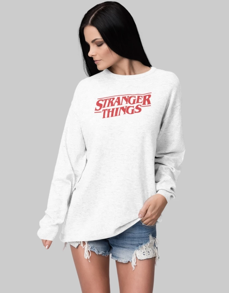 Stranger Things W Sweatshirt - BLACK