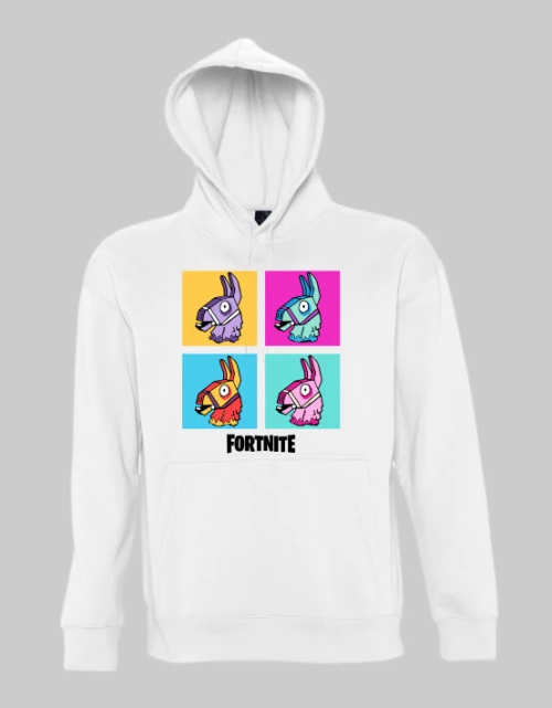 Fortnite llama hoodie - WHITE