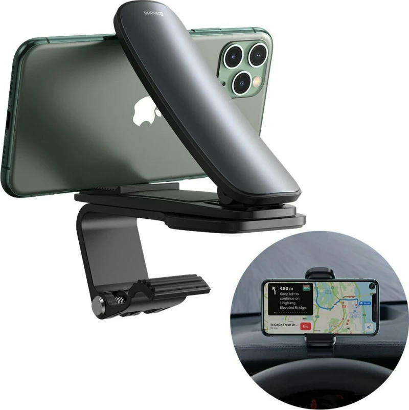Baseus Βάση Κινητού Αυτοκινήτου Big Mouth Pro Car Mount Black με Κλιπ