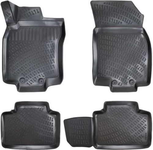 Πατάκια Σκαφάκια 3D Από Λάστιχο TPE Για Renault Koleos 16+ Rizline 4 Τεμάχια Μαύρα