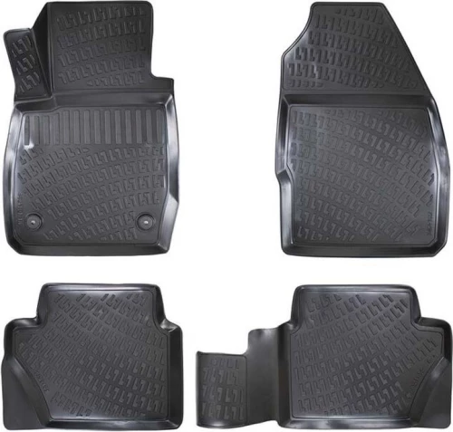 Πατάκια Σκαφάκια 3D Από Λάστιχο TPE Για Ford Fiesta 17+ Rizline 4 Τεμάχια Μαύρα