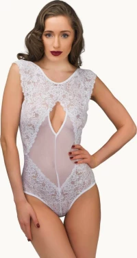 Elegant Abby Teddy Lingerie White