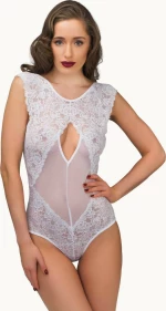 Elegant Abby Teddy Lingerie White