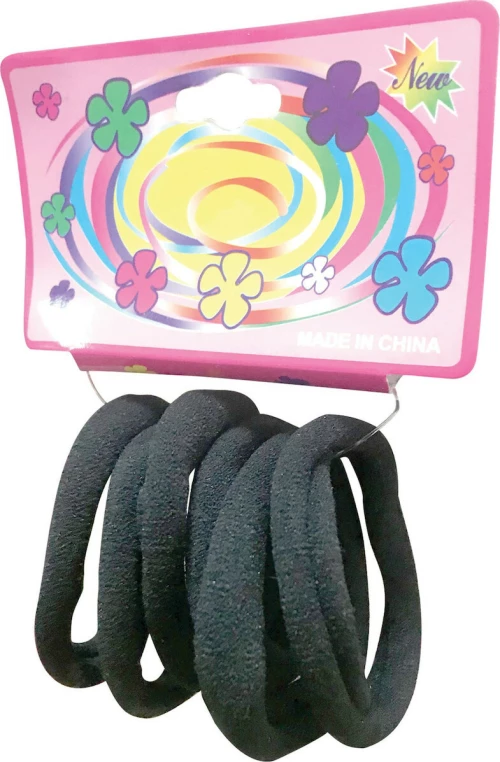 AGC Λαστιχάκια Μαλλιών Black 5 pcs.