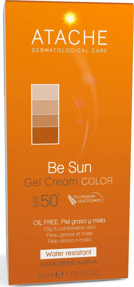 Atache Be Sun Gel Cream Color SPF50+ Oil Free 50ml