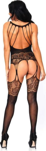 Leg Avenue Strappy Rose Lace Bodystocking
