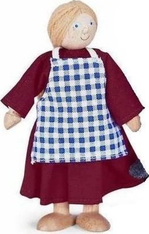 Pin Toys 'Αγρότισσα'κουκλόσπιτου ξύλινο κουκλάκι με εύκαμπτα μέλη