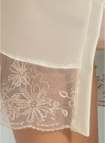 Passion Lotus Peignoir & Thong Cream