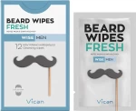 Vican Wise Men Beard Wipes Fresh