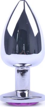 Purple Large Metallic Anal Plug