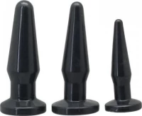 Timeless anal plugs 3 pcs black