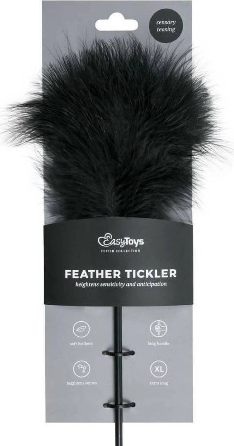 Easytoys Long Feather Tickler Black