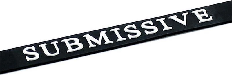 Black Silicone Submissive Collar