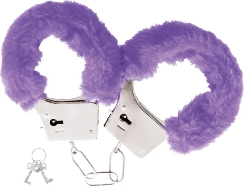 DARKNESS PLEASURE FURRY HANDCUFFS PURPLE