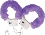 DARKNESS PLEASURE FURRY HANDCUFFS PURPLE