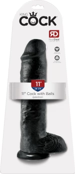 Pipedream King Cock Dildo With Balls 28cm Black