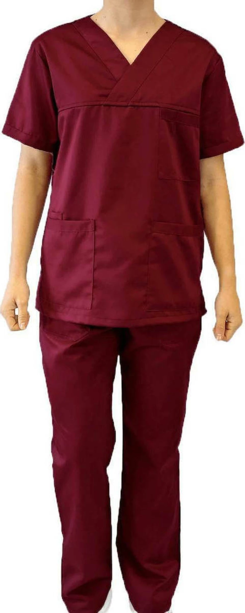 FABRIK Ιατρικό Σετ Κοστούμι Νοσηλευτικής Unisex MARK846 BURGUNDY