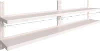 vidaXL Ράφια Τοίχου 2 Επιπέδων 2 τεμ. 300 x 30 εκ. Ανοξείδωτο Ατσάλι