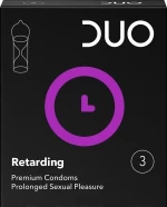 Duo Retarding Longer Pleasure Προφυλακτικά με Επιβραδυντικό 3τμχ