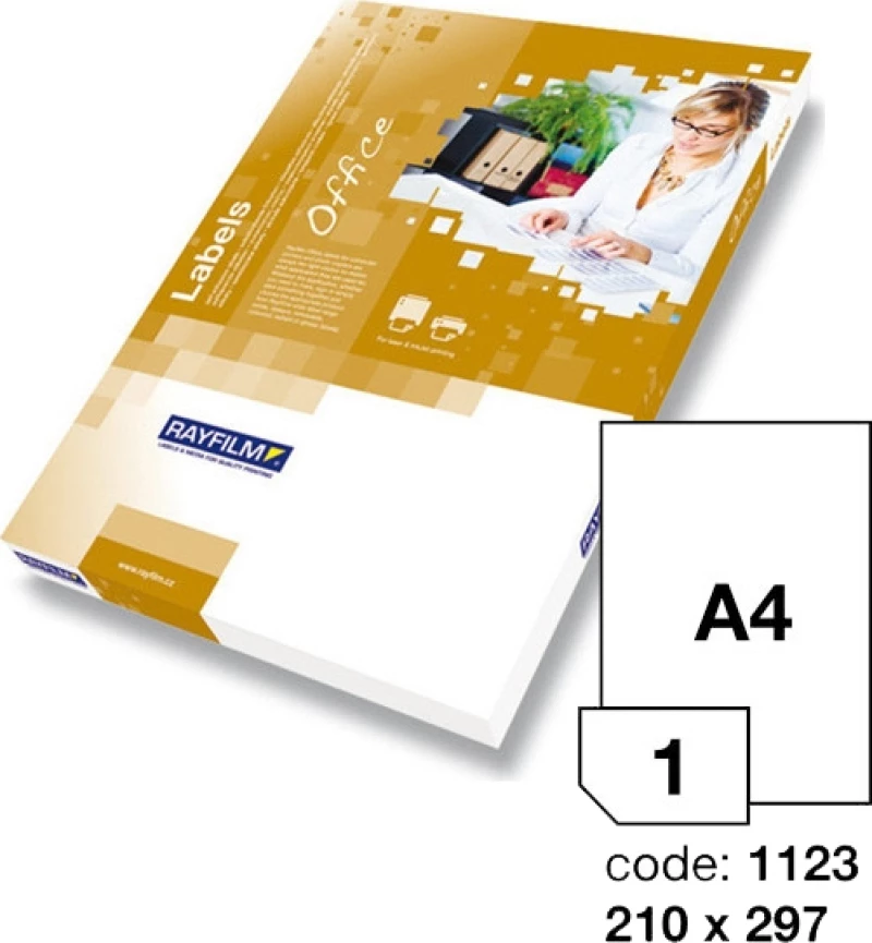 Rayfilm Αυτοκόλλητες Ετικέτες Α4 Office 210x297mm
