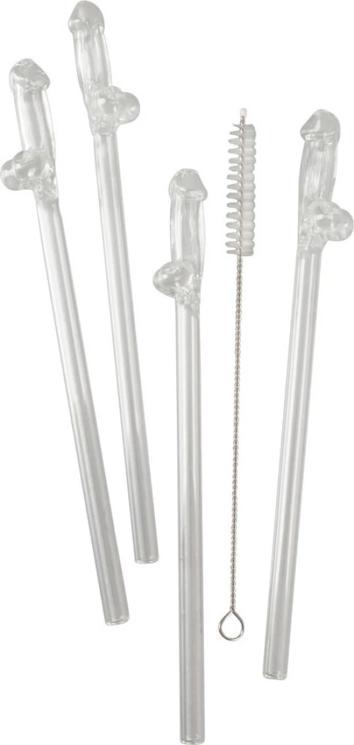 Willy Glass Drinking Straw 4τμχ