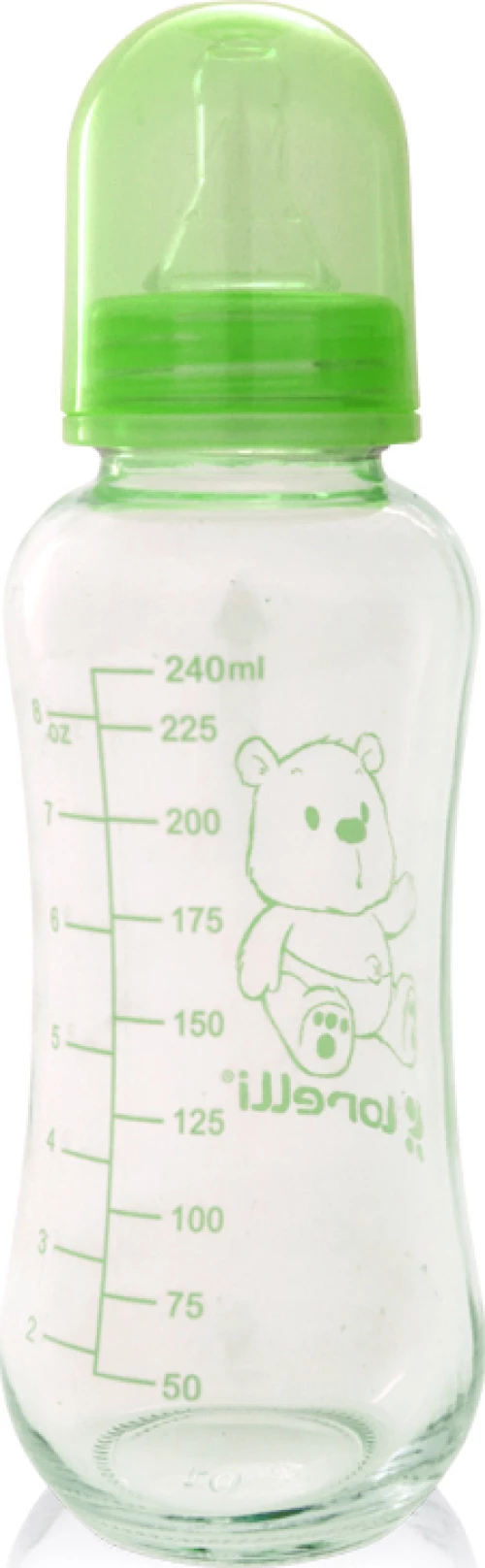 Lorelli Green Γυάλινο Μπιμπερό 240ml