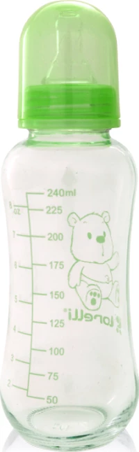 Lorelli Green Γυάλινο Μπιμπερό 240ml