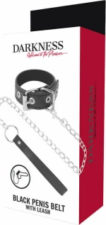 Darkness Penis Belt With Leash Black