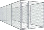vidaXL Κλουβί Σκύλου Εξωτερικού Χώρου 7,6x1,9x2μ.