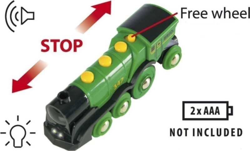 Brio Toys Big Green Action Locomotive