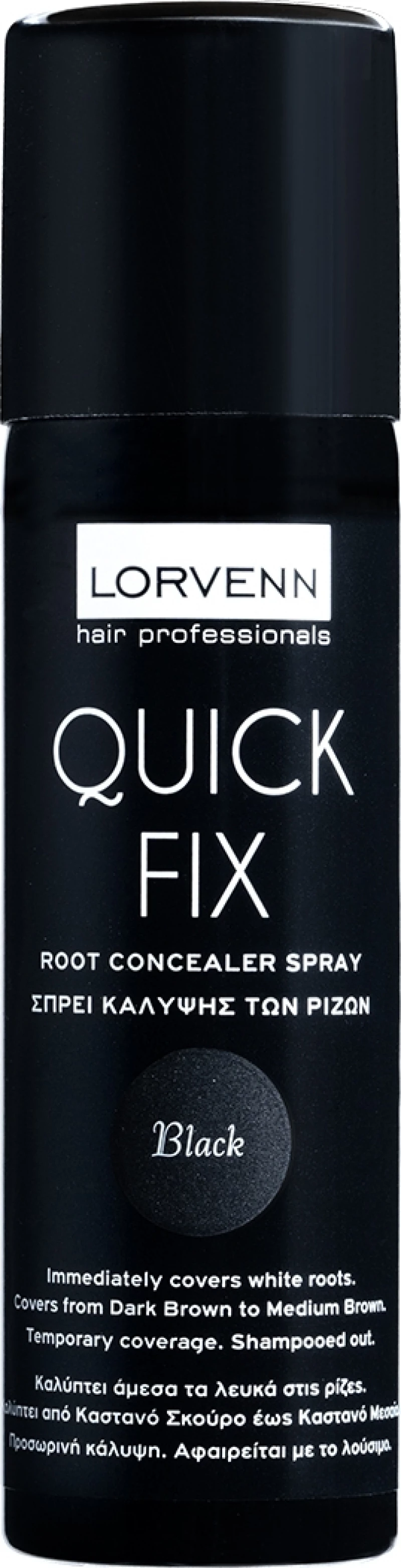 Lorvenn Quick Fix Root Concealer Black 75ml