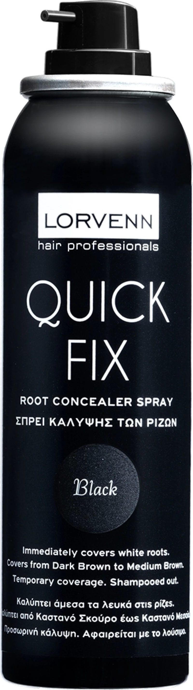 Lorvenn Quick Fix Root Concealer Black 75ml