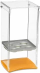 Βιτρίνα plexiglass για χωνάκια - χωνοθήκη 5 θέσεων 18x18x40cm με κίτρινη βάση Garibaldi ICC03-5P-YL