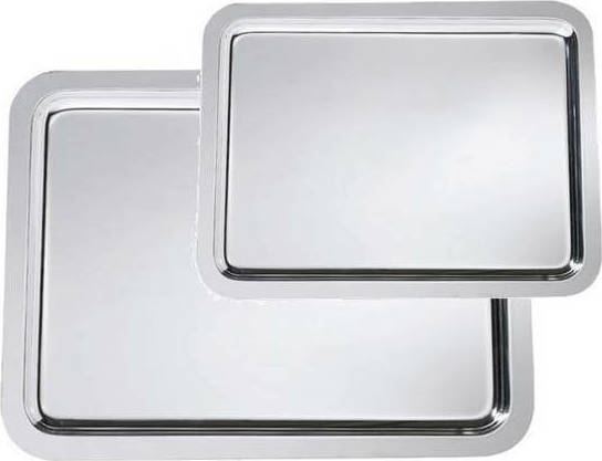 Δίσκος βιτρίνας INOX 27x20x2,5hcm ορθογώνιος - Διανομική 23-80-100