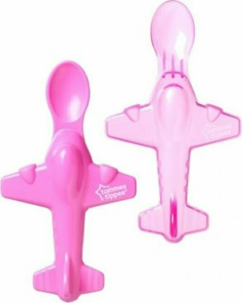 Tommee Tippee Κουτάλι Αεροπλάνο Ροζ 2τμχ