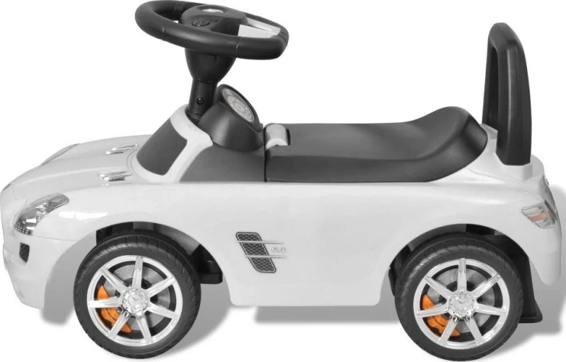 vidaXL Mercedes Benz Foot Powered White