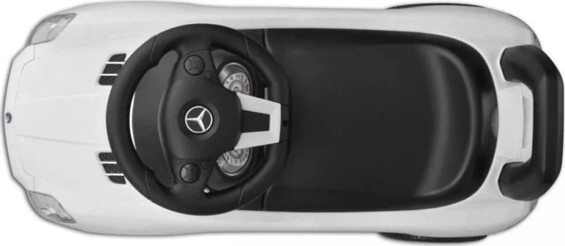 vidaXL Mercedes Benz Foot Powered White