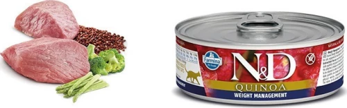 N&D Quinoa Weight Management Αρνί 80gr 2τμχ