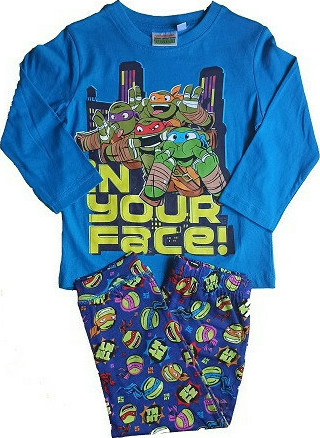 NINJA TURTLES ΠΥΤΖΑΜΑ ΜΑΚΡΥΜΑΝΙΚΗ (ΓΑΛΑΖΙΟ)